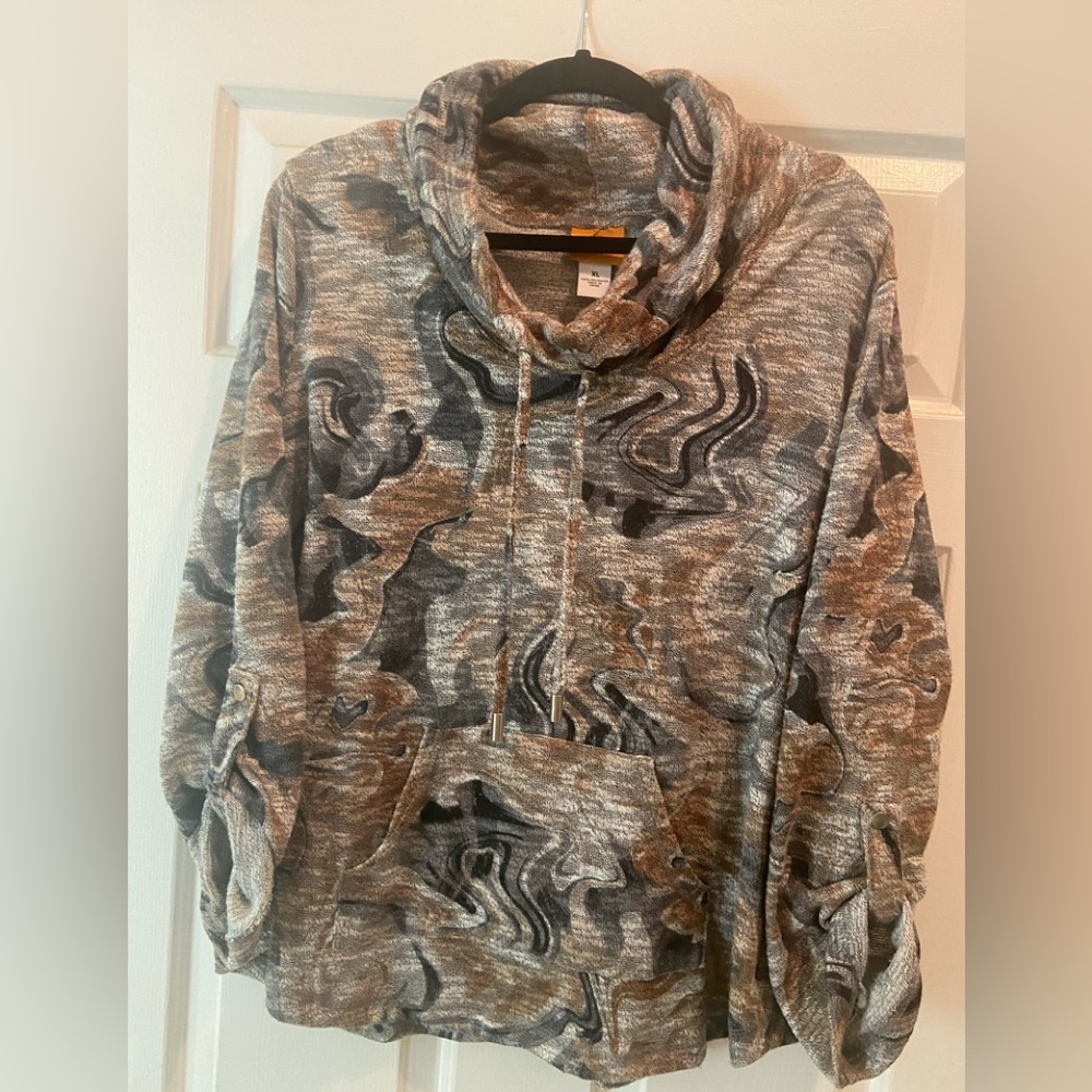 Ruby Rd XL Too Unique Swirl Watercolor Design Shirt